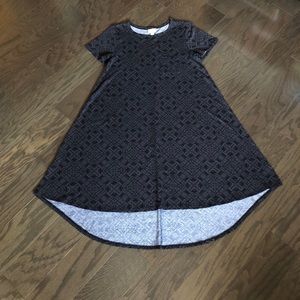 Dark grey & black geometric LLR XS Carly dress EUC